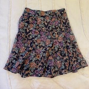 Vintage Le Chateau Sheer Floral Minj Skirt Size Medium